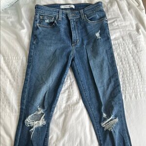 Joe's Jeans Women’s Blue Denim Distressed Jeans